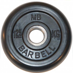 Диск для штанги - 1,25 кг - 25 мм – черный  MB-PltB26-1,25