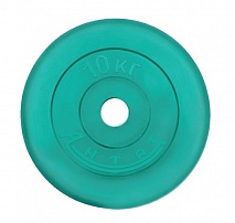 Диск обрезиненный 10 кг Антат, 51 мм, зеленый