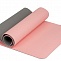 Коврик для йоги 173x61x0,6 см TPE 2-ух слойный, розовый в Хабаровске - «Спорт-М»