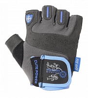 Перчатки для фитнеса женские ПС 2560 серо-голубые