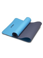 Коврик для йоги и фитнеса Atemi ТПЕ 173х61х0,4 см серо-голубой