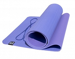 Коврик для йоги и фитнеса 183х61х0,6 см ТПЕ фиолетово-сиреневый
